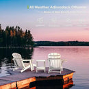 GREENVINES Adirondack-Ottoman | HDPE Plastic | Outdoor Footrest | All Weather | Foot Rest | Foot Stool | White | for Adirondack Chair | for Patio Backyard Pool by CozyNest Decor