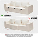 Modular Sectional Sofa 3-Seater Modular Couch with Deep Seat Memory Foam Cloud Chair with Pillows Oversized Sectional Sofa for Living Room Bedroom (Strip White, 3-Seater) by CozyNest Decor