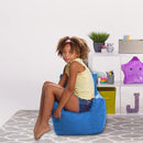 Posh Creations Bean Bag Structured Seat for Toddlers and Kids, Comfy Chair for Children, Pasadena, Royal Blue by TinyTreasures Baby Boutique