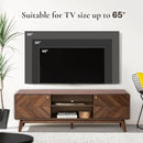 LuxenHome Mid Century Modern TV Stand, 63" TV Stands for Living Room for TVs up to 65", Entertainment Center with Storage, Wood TV Console with Tapered Legs, Television Stands by CozyNest Decor