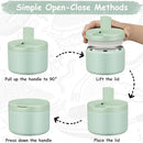 12oz Insulated Vacuum Food Jar with Buckle Lid Wide Mouth Soup Thermo for Hot Food Kids Leakproof Stainless Steel Lunch Container (Mint, 12OZ) by TinyTreasures Baby Boutique
