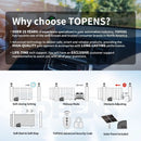 TOPENS DKR500ST Solar Sliding Gate Opener Rack Drive Automatic Gate Motor for Heavy Driveway Slide Gates Up to 1300 Pounds, Electric Gate Operator Battery Powered with Solar Panel Remote Control Kit by GreenHaven Gardens
