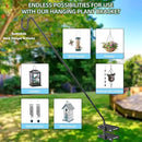 Deck Hook-Deck Railing Plant Hanger Outdoor,Bird Feeder Hanger for Deck Railing W/Non-slip Pads, Fence Shepherds Hooks Bracket for Hanging Hummingbird Feeder,Planter,Flower Baskets-360°Rotating Pole by GreenHaven Gardens