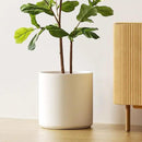 LE TAUCI 12 Inch Pot for Plants, Ceramic Large Planter for Indoor Plants, Mid-Century Modern Flower Pots with Drainage Hole and Removable Plug, White by CozyNest Decor