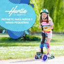 Hurtle 3-Wheeled Scooter for Kids - Wheel LED Lights, Adjustable Lean-to-Steer Handlebar, and Foldable Seat - Sit or Stand Ride with Brake for Boys and Girls Ages 1-14 Years Old by TinyTreasures Baby Boutique