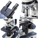 SWIFT SW350B 40X-2500X Magnification, Siedentopf Binocular Head, Research-Grade Compound Lab Microscope with Wide-Field 10X and 25X Eyepieces, Mechanical Stage, Abbe Condenser by TinyTreasures Baby Boutique