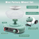 Hitish Mini Pottery Wheel, 4.7" Pottery Wheel for Kids Teens & Adults Beginners, Plug-in Motor, 1.32Lb Air Dry Clay, Crafts Kit for Home DIY, Ceramic Work & Art Creation, Clay Tools Included by TinyTreasures Baby Boutique