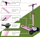 3-Wheel Light-Up Kids Scooter, 20 Different Light Patterns,Three Adjustable Heights,Lean to Steer, Balance Scooter for Ages 3-8 by TinyTreasures Baby Boutique