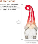 Alpine Corporation 17” Tall Outdoor Garden Gnome Yard Decoration - See No Evil Statue - Gnome with Red Polka Dot Hat – Durable, Weatherproof Decor for Patio & Deck by GreenHaven Gardens