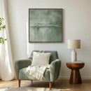 Framed Sage Green Abstract Wall Art, Modern Canvas Prints Artwork for Walls, Square Minimalist All Green Abstract Pictures for Living Room, Hallway, Fireplace, Bedroom, Home Office Wall Decor 30x30 In by CozyNest Decor
