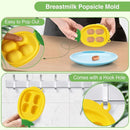 Baby Fruit Food Feeder - Silicone Nibble Tray Combo - Breastmilk Popsicle Mold for Cooling Relief, BPA Free Mesh Feeder for Infant Self Feeding (Monkey Mint + Pineapple) by TinyTreasures Baby Boutique