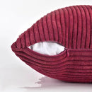 Fancy Homi 2 Packs Burgundy Long Lumbar Decorative Throw Pillow Covers 12x24 Inch for Couch Bed Sofa, Rustic Farmhouse Boho Home Decor, Soft Striped Corduroy Rectangle Accent Cushion Case 30x60 cm by CozyNest Decor