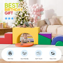 Soft Foam Climbing Blocks Set – Large 5-in-1 Soft Play Toys Crawling & Sliding Climbing Arch for Toddlers, Foam Playset for Nursery,Preschool (Classic American Color) by TinyTreasures Baby Boutique