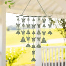 Butterfly Wind Chimes for Outside, Large Strung Verdigris Windchimes with Wrought Iron Bell for Garden, Patio, Porch Outdoor Decor, Memorial Sympathy by CozyNest Decor