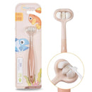 Trueocity Extra Soft Toddler Toothbrush, Toddler Toothbrushes 1-2 2-4, Toothhugger High Efficient 3 Sides Baby Toothbrush 12 Months and Up, Infant Training Brush, 10,000 Ultra-Soft bristles (Apricot) by TinyTreasures Baby Boutique