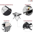 SUNNYFEEL Outdoor Folding Table | Lightweight Mesh Compact Camping Table, Roll Up Top 2 People Portable Camp Tables with Carry Bag for Picnic/Cooking/Beach/Travel/BBQ by GreenHaven Gardens