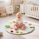 Montessori Baby Play Mat for Early Learning, Tummy Time Playmat, Activity Mat with 5 Development Zones, for Motor Skills & Sensory Development, Baby Essentials Gift by TinyTreasures Baby Boutique
