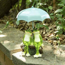 Frog Statue Garden - Resin Happy Couple Frogs on Bench Figurines - Summer Decorations for Patio, Yard, Lawn, Porch - Cute Garden Frog Decor - Ornament Gift by CozyNest Decor