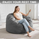 Hobestluk 3FT Bean Bag Chair Giant Bean Bag Chairs for Adults Large Bean Chairs with Removable Cover, Beanbag Chair with Filler, Adult Bean Bag Chairs for Living Room, Bedroom by CozyNest Decor