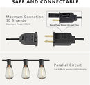 DAMAING Outdoor String Lights 50 FT Waterproof Patio Light String Lights with 27 ST38 Vintage Shatterproof LED Edison Bulbs,Retro Connectable Bistro Lights for Backyard Gazebo Balcony. by GreenHaven Gardens