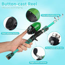 Kids Fishing Pole Kit Set，Portable Telescopic Fishing Rod and Reel Combo Full Kits for Boys, Girls, Beginner, Youth by TinyTreasures Baby Boutique