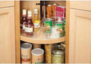 Oubonun Lazy Susan Organizers Set of 8, 12.8’’ x 11.7’’ x 4’’ Plastic Transparent Kitchen Cabinet Storage Bins with Handle, 4" Deep Container, 1/8 Wedge - Food Safe, without BPA by CozyNest Decor