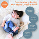 Pello Multi-use Luxe Baby, Floor Cushion/Play Mat/Lounger (Serenity/Gray) by TinyTreasures Baby Boutique