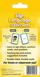 Teacher Created Resources Sign Language Flash Cards (EP62076), White Medium by TinyTreasures Baby Boutique