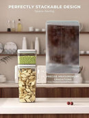 Pop Storage Set – 4 Pack Airtight Food-Grade Containers with Lids, BPA-Free, with Measurement Marks for Flour, Sugar, Pantry Organization by CozyNest Decor