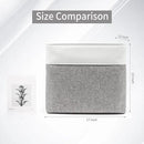 Large Fabric Storage Baskets | 50L Storage Bins, Decorative Linen Closet Baskets with Handles for Organizing, Shelf, Toys, Clothes, Home, Office, Nursery, 17x12x15Inches (Grey&White) by CozyNest Decor