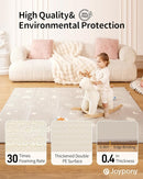 Baby Play Mat 79x 71 Inch, Extra Large Foldable Play Mats for Babies and Toddlers, Waterproof & Anti-Slip Portable Baby Floor Mat for Tummy Time, Non Toxic Foam Play Mat for Floor Travel Bag by TinyTreasures Baby Boutique