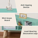 LEYAOYAO 8 Cube Bookshelf 3-Tier Bookcase with Legs, Mint-Green Kids Book Shelf Cute Storage Organizer, Large Open Toy Shelves Modern Bookshelves,Display Bookcases for Bedroom,Living Room,Nursery by CozyNest Decor