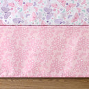 The Peanutshell 3 Piece Baby Crib Bedding Set for Girls - Newborn, Infant & Toddler Nursery Bed Set Decor with Fitted Crib Sheet, Dust Ruffle Comforter - Butterfly Song by TinyTreasures Baby Boutique