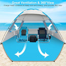 Gorich Beach Tent Sun Shelter for 3/4-5/6-7/8-10 Person with UPF 50＋ UV Protection, Lightweight & Easy Setup Beach Shade Canopy, Portable Beach Shade Tent Beach Cabana by TinyTreasures Baby Boutique
