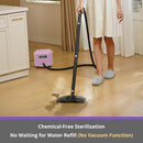 Steam Cleaner: 1650W, Fast 50-Sec Heat-Up-21-Piece Kit Refill Anytime-No Cooling-Detachable Hose Steamer Mop for Home Use Car Bed Furniture Bathroom Tile Grout Floor Cleaning And More Pink by TinyTreasures Baby Boutique