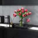 Deep Pink Artificial Tulips, 2 Bundles 14Pcs, Fake Tulips Artificial Flowers, 2 x 2.4 Inch Large Flower Head Big Tulip, Easter Valentine's Day Mother's Day Home Decoration Flowers by CozyNest Decor