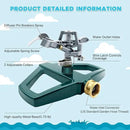 Metal Impact Sprinklers for Yard, 2 Pack, Heavy Duty Adjustable Lawn Sprinkler with 360° Coverage, Water up to 5,800 Sq. Ft, Durable Metal Base for Medium to Large Yards, Yard&Areas by GreenHaven Gardens