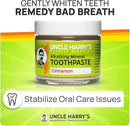 Uncle Harry's Pack of 2 Cinnamon Remineralizing Toothpaste | Natural Whitening Tooth Paste Freshens Breath & Promotes Enamel | Vegan Fluoride Free Toothpaste (2 Pack of 3oz Jars) by CozyNest Decor