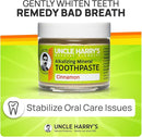 Uncle Harry's Cinnamon Remineralizing Toothpaste | Natural Whitening Toothpaste Freshens Breath & Promotes Enamel | Vegan Fluoride Free Paste (4 pack) by CozyNest Decor