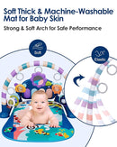 dearlomum Baby Play Mat Gym,Funny Play Piano Tummy Time Activity Mat with 5 Infant Sensory Toys & 2 Baby Book Toys, Boy & Girl Gifts for Newborn 0 to 3 6 9 12 Months(Blue) by TinyTreasures Baby Boutique