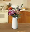 Simple Vase for Flowers Plants, Matte Vases for Modern Table Shelf Home Decor Wedding Boho Decor, 6" H Frosted Elegant Ceramic Vase for Pampas Grass Fluffy Stem Bouquet Lavender Flowers (White, 1) by GreenHaven Gardens