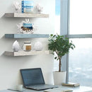Sorbus Floating Shelves - 3 Pack 16 Inch Rustic & Blue Wall Shelves for Bedroom, Kitchen, Living Room, Bathroom Shelves, Home Decor, Office - Floating Shelf for Trophy, Books, Frames by CozyNest Decor