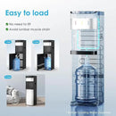 Euhomy Bottom Loading Water Cooler for 5 Gallons, 3 Temperature Settings-Cold/Hot/Warm, Child Safety Lock, Water Dispenser for Apartments, Schools, Companies, Black+Sliver by CozyNest Decor