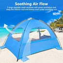 NXONE Beach Tent Sun Shade Shelter for 3/4/6 Person Person with UV Protection, Extended Floor, 3 Mesh Roll Up Windows & 8.0/8.5mm Fiberglass Rods丨Carry Bag Included by TinyTreasures Baby Boutique