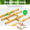 ANTOWIN Bamboo Drawer Dividers Organizers 16pcs, Expandable Drawer Separators Splitter, 17-22 inches Long Adjustable Spring-loaded Organizer for Large Utensil, Clothes, Tools Drawers (8+8) by CozyNest Decor