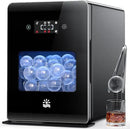 Whiskey Clear Ice-Ball Maker - 2" Slow-Melting Sphere Ice Maker, 4 pcs in 30 Mins 144 Pcs/Day, Round Cube Machine with Automatic Freeze Tech, Water Supply Self-Cleaning for Scotch, Bourbon by CozyNest Decor