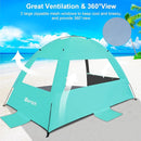 Gorich Beach Tent Sun Shelter for 3/4-5/6-7/8-10 Person with UPF 50＋ UV Protection, Lightweight & Easy Setup Beach Shade Canopy, Portable Beach Shade Tent Beach Cabana by TinyTreasures Baby Boutique