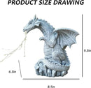 Dragon Solar Garden Statues Outdoor Decoration with LED Light Strings,Dragon Figurine Solar Lights Lawn Décor,Outside Statue Ornament for Patio, Balcony, Yard,Unique Gifts for Mom Grandma by CozyNest Decor