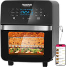 Nuwave Brio 15.5Qt 10-IN-1 Air Fryer Rotisserie Oven, XL Family Size, Even & Crisp AirFry, Reheat, Roast, Dehydrate for Quick Meals, 50°-425°F Control, 100 Presets & 50 Memory, Dishwasher-Safe, 1800W by CozyNest Decor