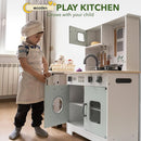 ROBOTIME Play Kitchen Set for Kids Toddlers, Wooden Kids Play Kitchen Playset with Real Lights & Sounds, Pretend Toddler Kitchen Gift for Girls Boys Age 3+ by TinyTreasures Baby Boutique